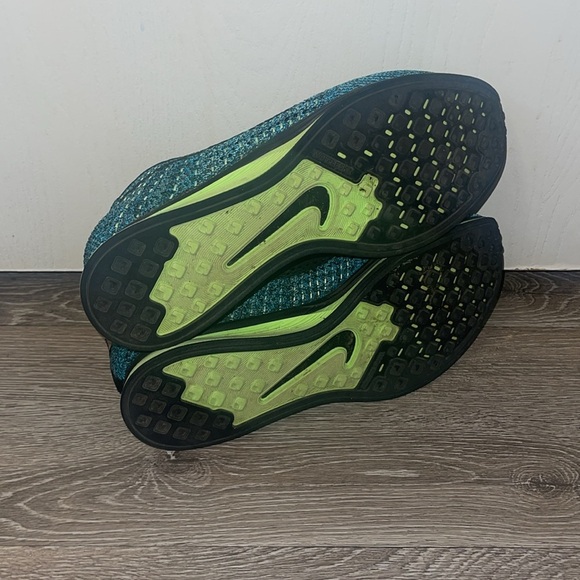 NIKE FLYKNIT RACER blue lagoon size 9 running athletic sneaker - Picture 4 of 6